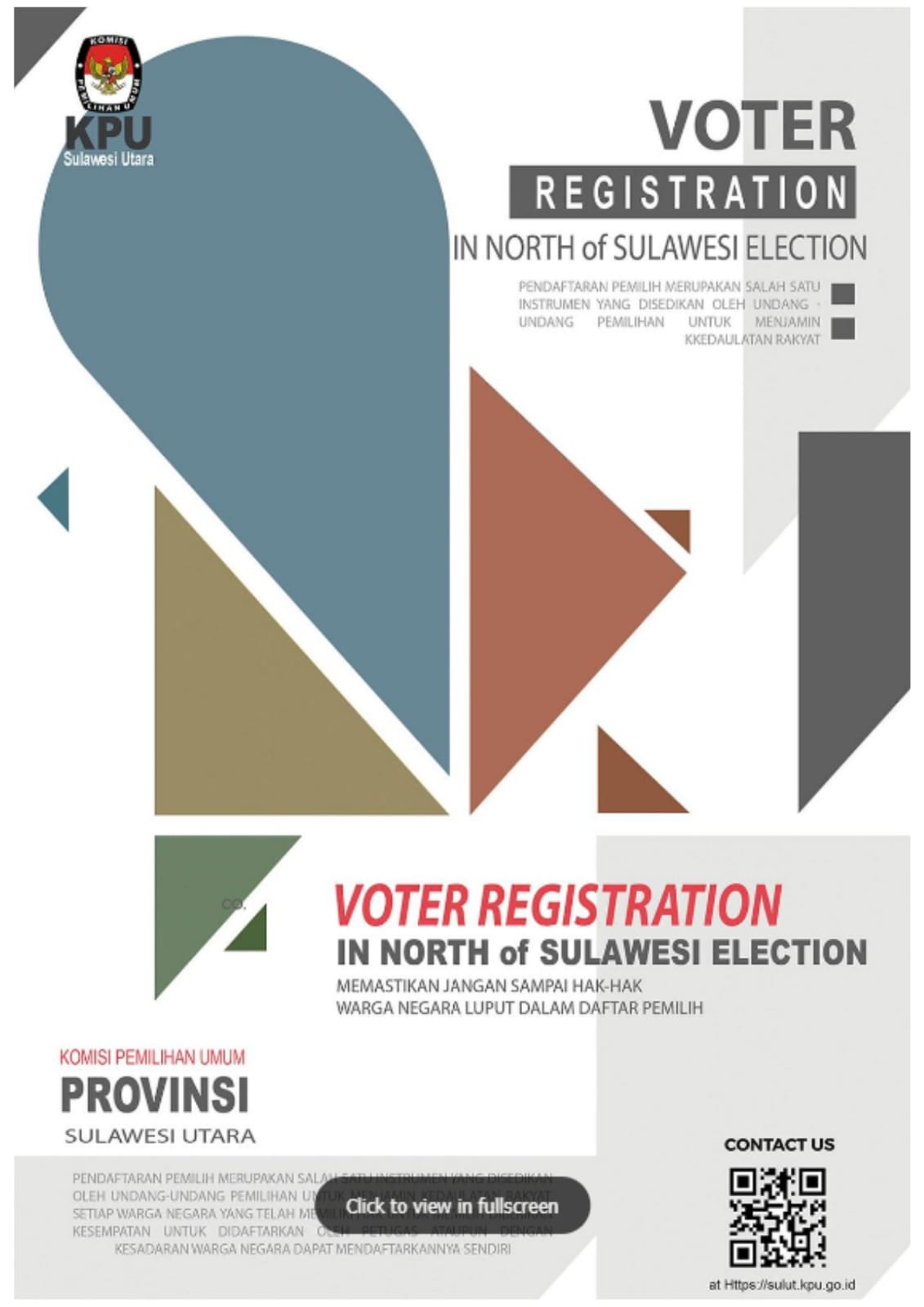 Voter Registration In North of Sulawesi Election: Memastikan Jangan Sampai Hak-Hak Warga Negara Luput dalam Daftar Pemilih